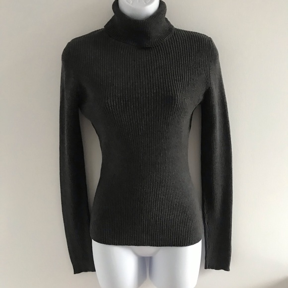 NWOT Jacob Grey Ribbed Turtle Neck Winter Long Sleeve Top Vintage 90’s Y2K - Picture 13 of 13